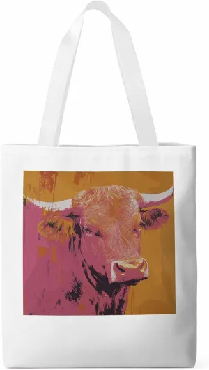Canvas Bag Old Ox Canvas Grocery Bag with Long Shoulder Strap Foldable, Washable Shopping Bags Reusable White Shoulder Bag for Women 14x16 inch