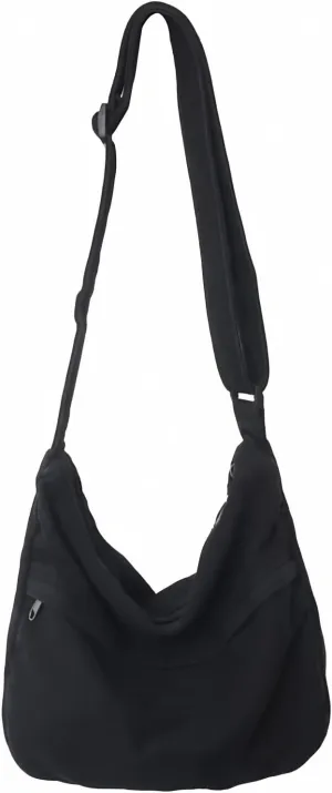Canvas Messenger Bag Hobo Crossbody Bag for Women Shoulder Tote Handbag Vintage Aesthetic Travel Work