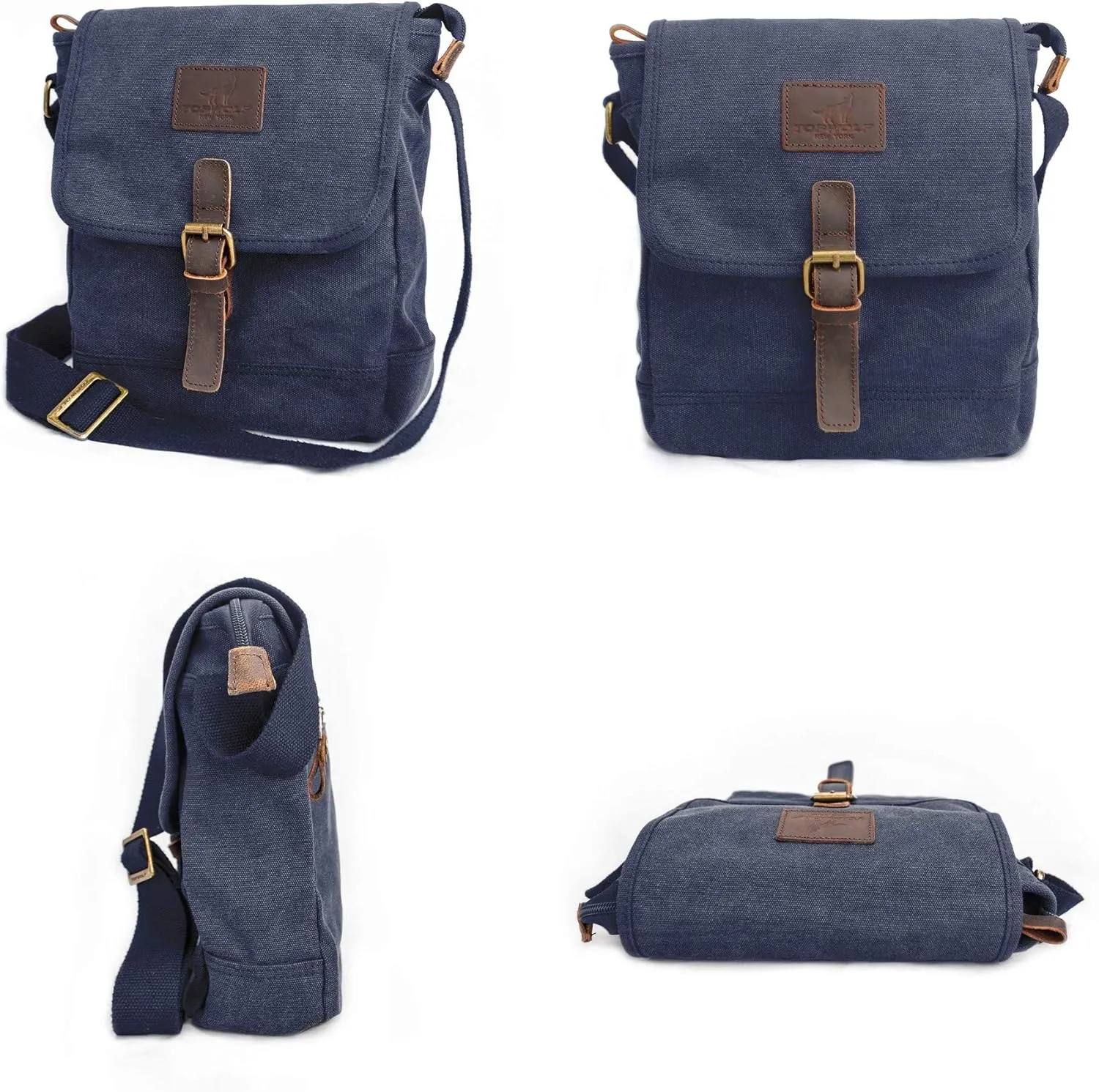 Canvas Messenger Bag Small Crossbody Bag Casual Travel Working Tools Bag Shoulder Bag Hold Phone Handset Anti Theft