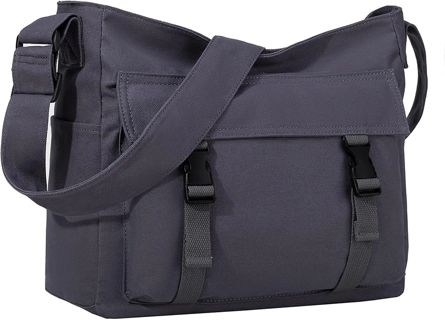 Canvas Messenger Bag,Lightweight Large Casual Crossbody Shoulder Hobo Bag for Women Men Work/Travel/College