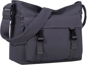 Canvas Messenger Bag,Lightweight Large Casual Crossbody Shoulder Hobo Bag for Women Men Work/Travel/College