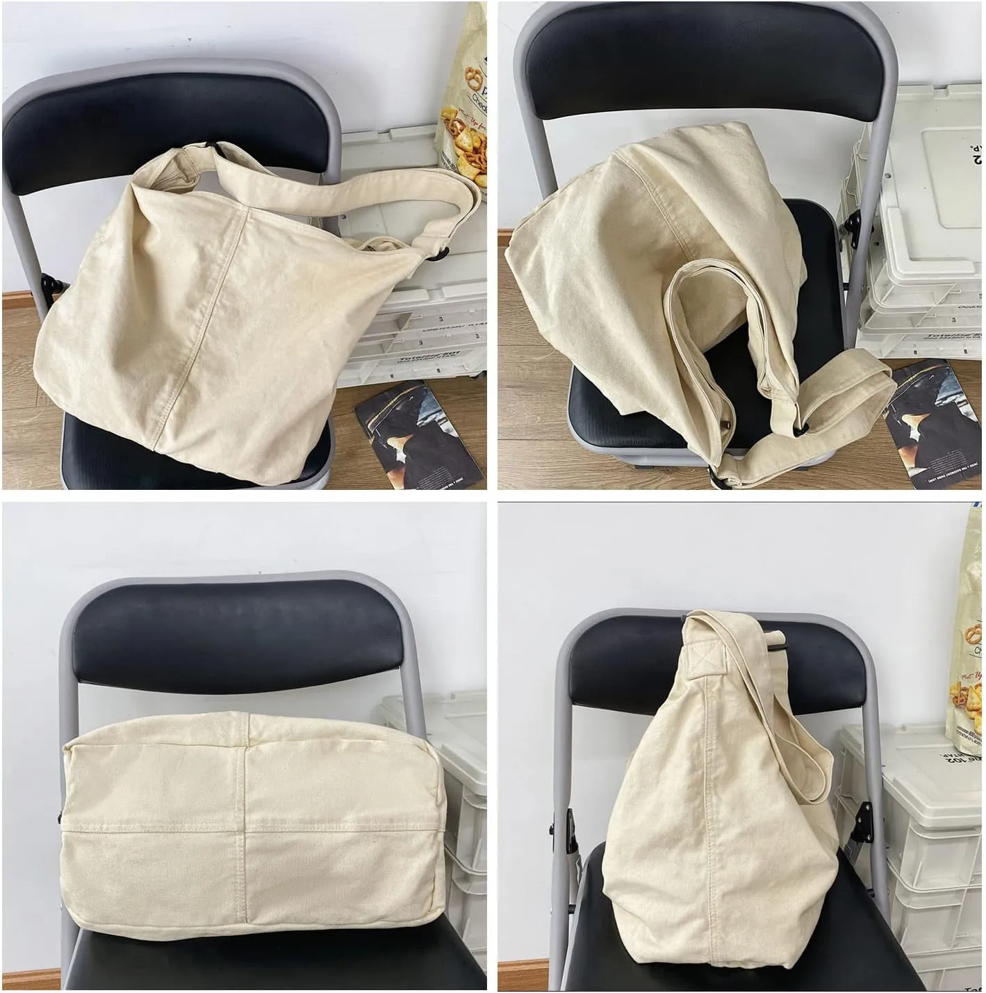 Canvas Shoulder Bag Female Shopper Large Capacity Messenger Handbag Designer