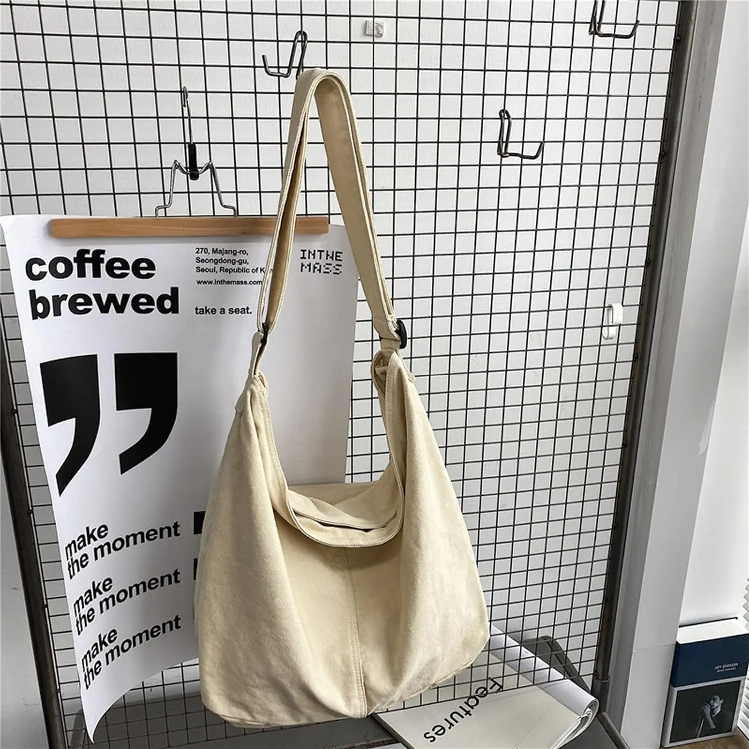 Canvas Shoulder Bag Female Shopper Large Capacity Messenger Handbag Designer