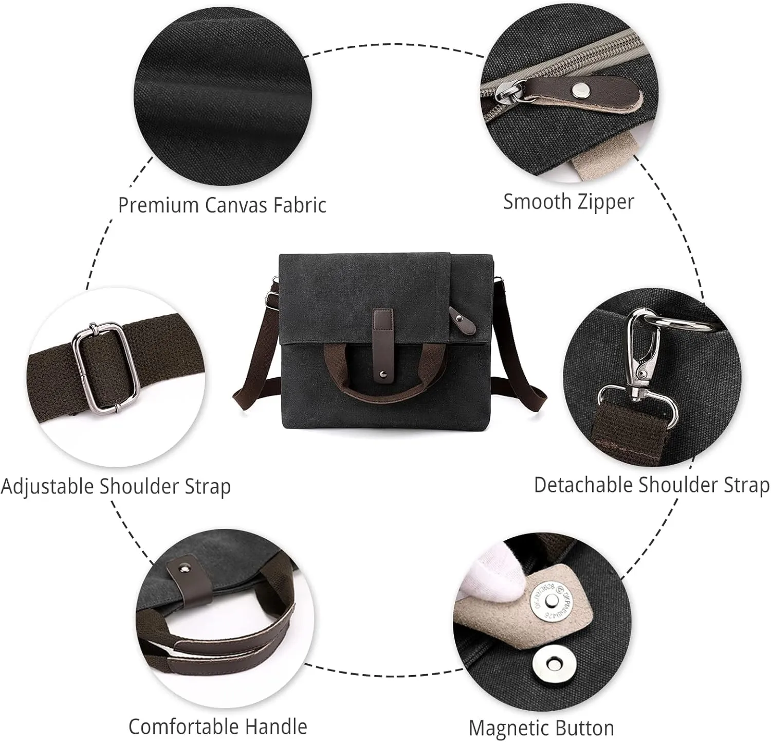 Canvas Shoulder Bag Men's Handbag