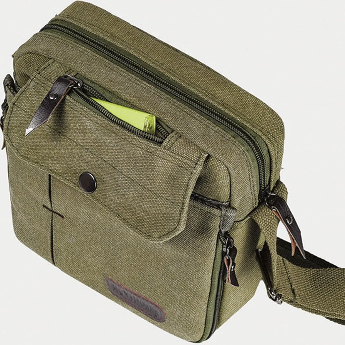 Canvas Vintage Messenger Bag Mini Crossbody Bag Shoulder Bag for Men, Small Messenger Satchel Bag Purse for Women