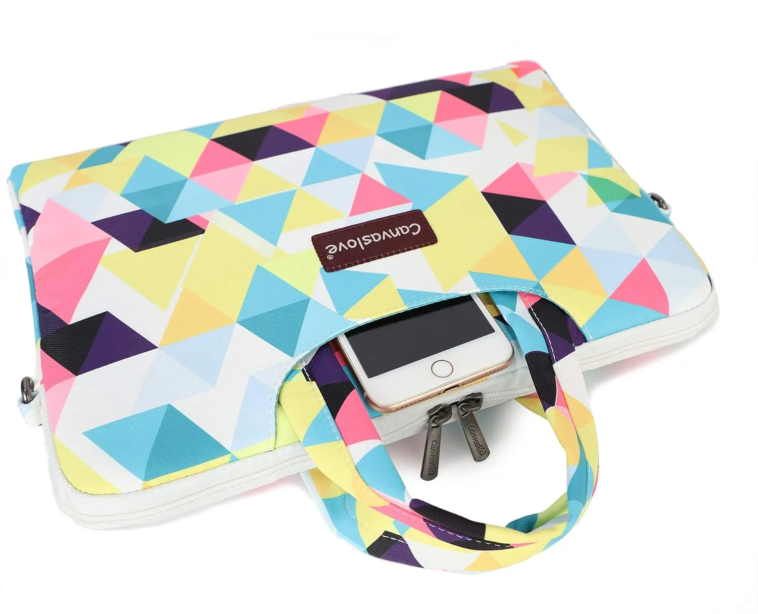 Canvaslove Laptop Shoulder Messenger Bag for MacBook Air 13 inch,MacBook 14 inch and 13.3 Inch-14 inch Laptop (Geometry)