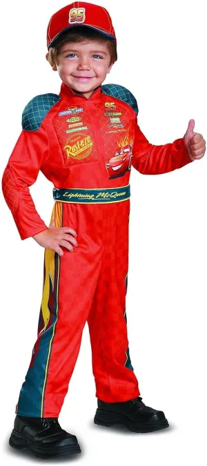 Cars 3 Lightning Mcqueen Classic Toddler Costume, Red, Medium (3T-4T)