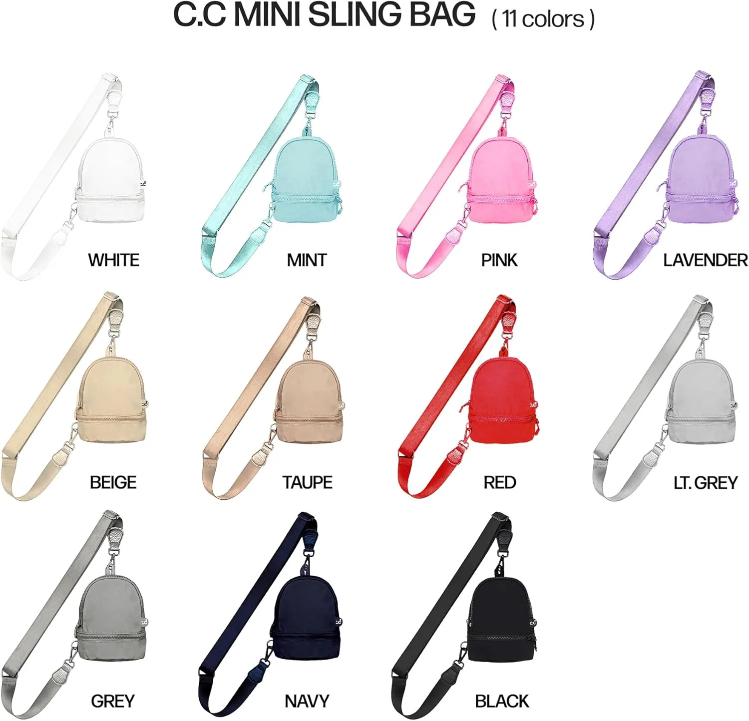 C.C Belt Bag for Women Sling Bag Crossbody Bags with Adjustable Strap for Women (Backpack - Beige)