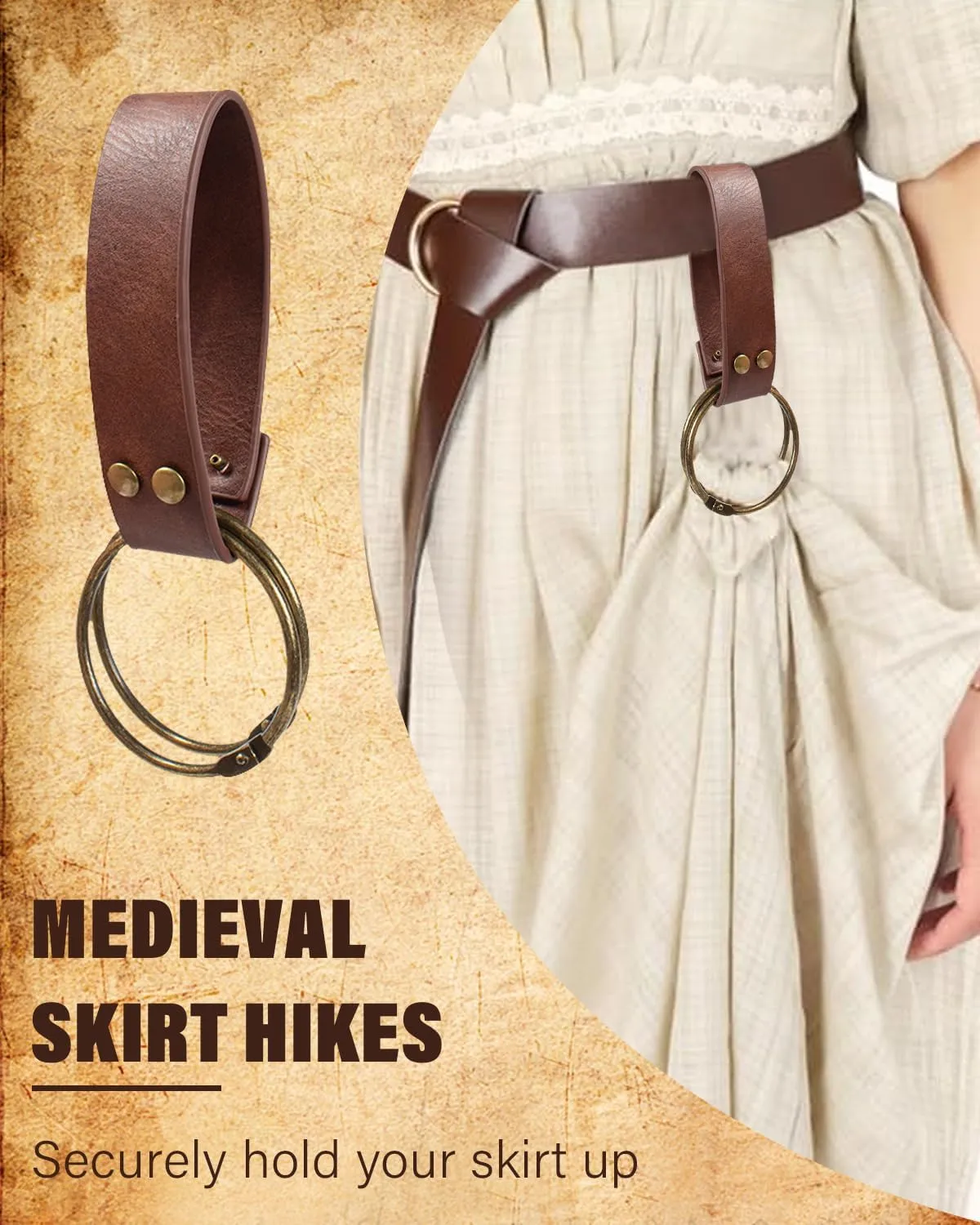 Cellphone Holder Retro Belt Pouch Waist Bag Fanny Pack Steampunk Medieval Renaissance Purse Halloween Costume Accessory (1-Brown)