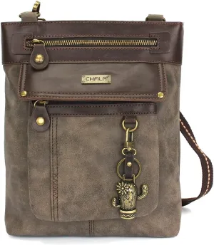 CHALA GEMINI Crossbody Canvas Gift Messenger Bag Stone Grey