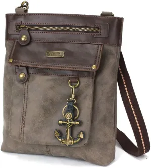 CHALA GEMINI Crossbody Canvas Gift Messenger Bag Stone Grey