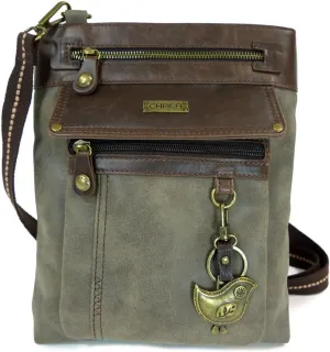 CHALA GEMINI Crossbody Canvas Gift Messenger Bag Stone Grey