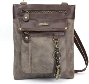 CHALA GEMINI Crossbody Canvas Gift Messenger Bag Stone Grey