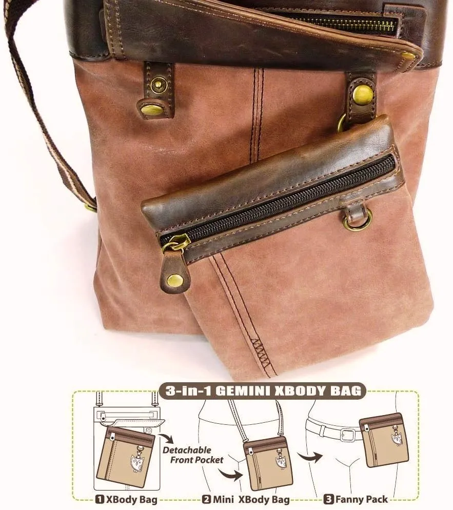 CHALA GEMINI Crossbody Canvas Gift Messenger Bag