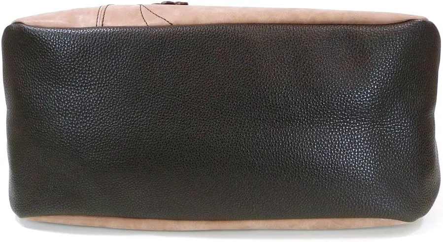 Chala Handbags Dust Rose Shoulder Purse Tote Bag with Key Fob/ Coin Purse