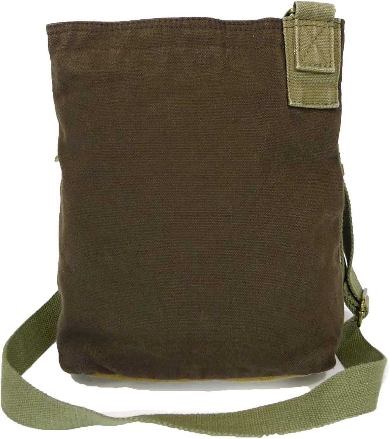 CHALA Patch Cross-Body Women Handbag, Canvas Messenger Bag Dark Brown