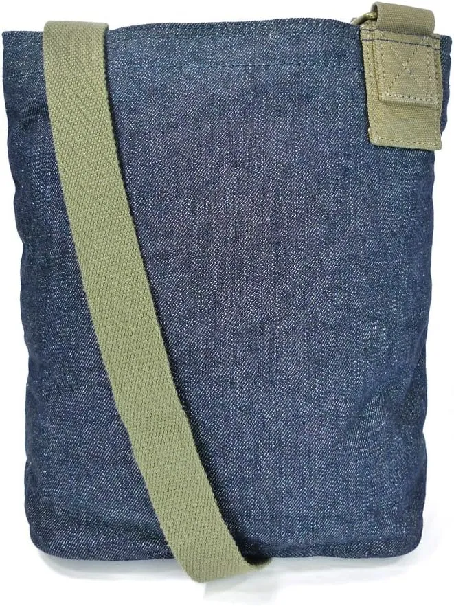 CHALA Patch Cross-Body Women Handbag, Canvas Messenger Bag Denim