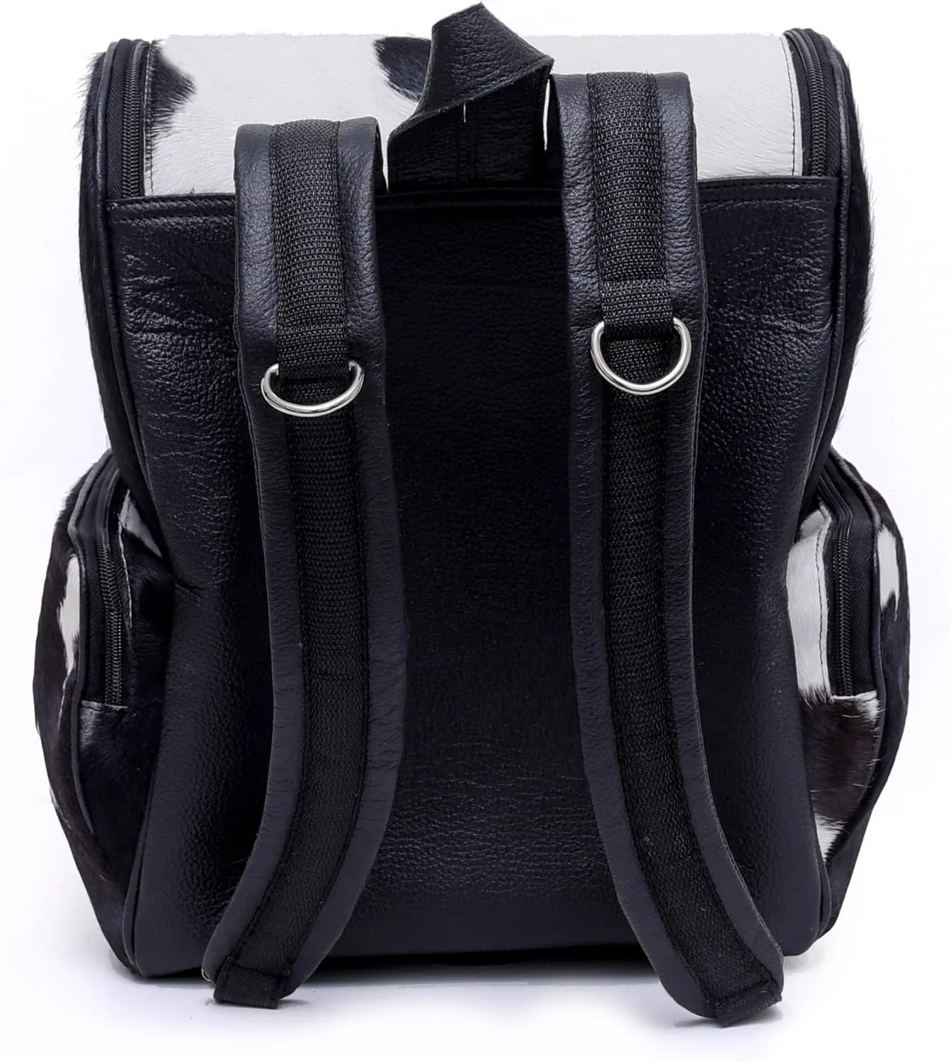 CHAYELL Cowhide Genuine Leather Backpack with Laptop Compartment – Travel Bag, Western Diaper Bag for Women (jhalar, Black)