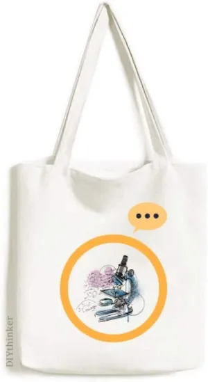 Chemistry Kowledge Microscope Expression Gift Sack Canvas Tote Shoulder Bag