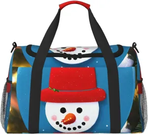 Christmas Carton Snowman print Personal Item Bag Large Duffel Bag Travel Bag Weekender Bag Gym Bag Tote Duffel bag