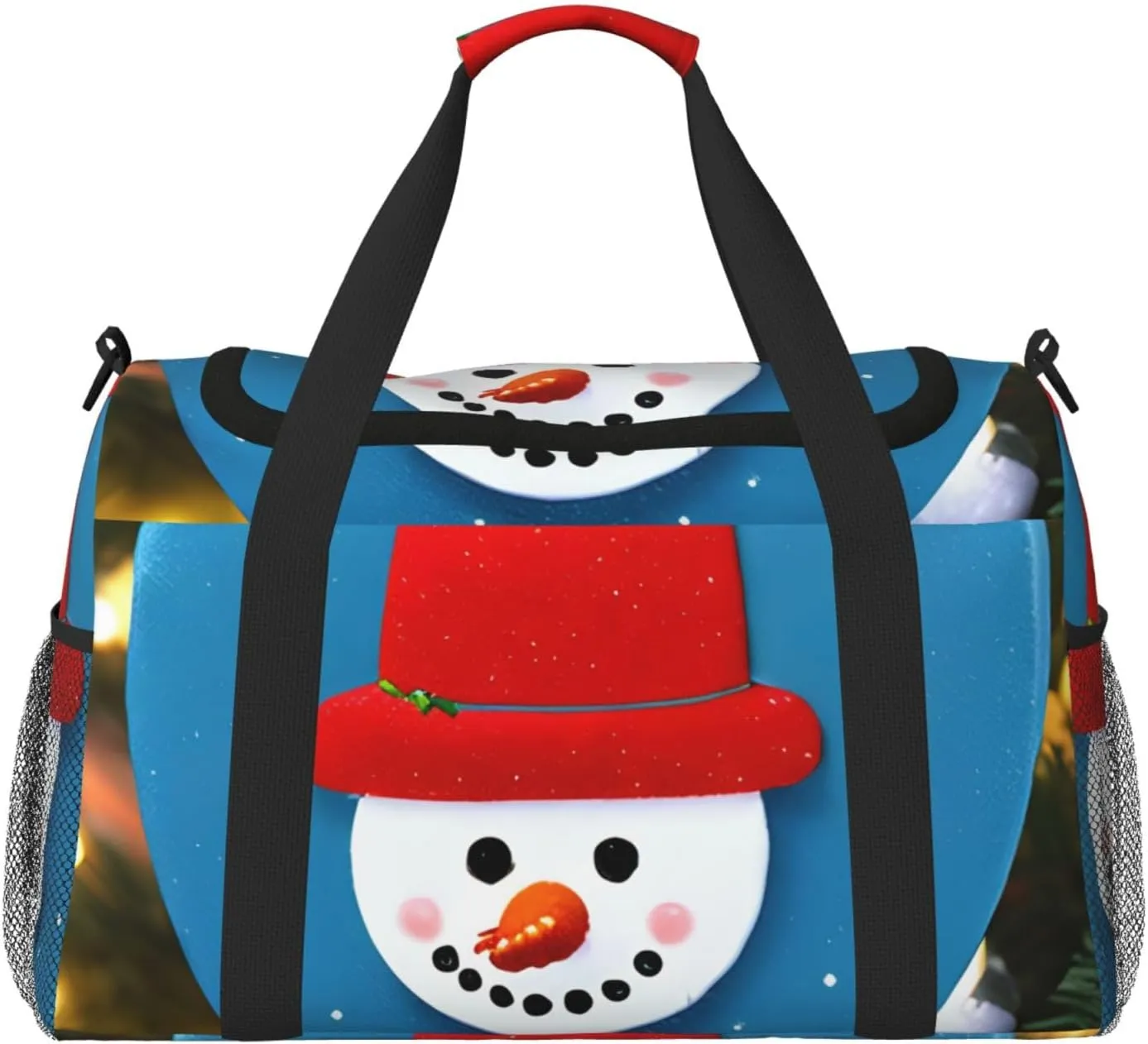 Christmas Carton Snowman print Personal Item Bag Large Duffel Bag Travel Bag Weekender Bag Gym Bag Tote Duffel bag