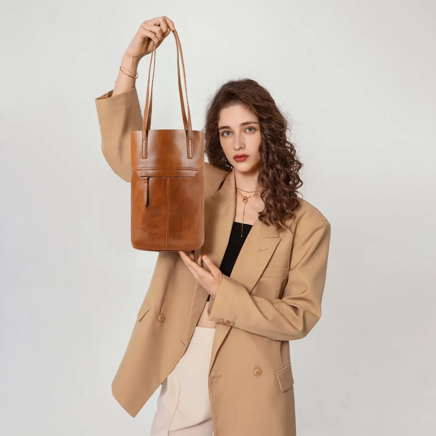 Christmas Gifts: Tote Bags For Women Bucket Bags Vegan Leather Purses and Handbags Crossbody Purse Retro