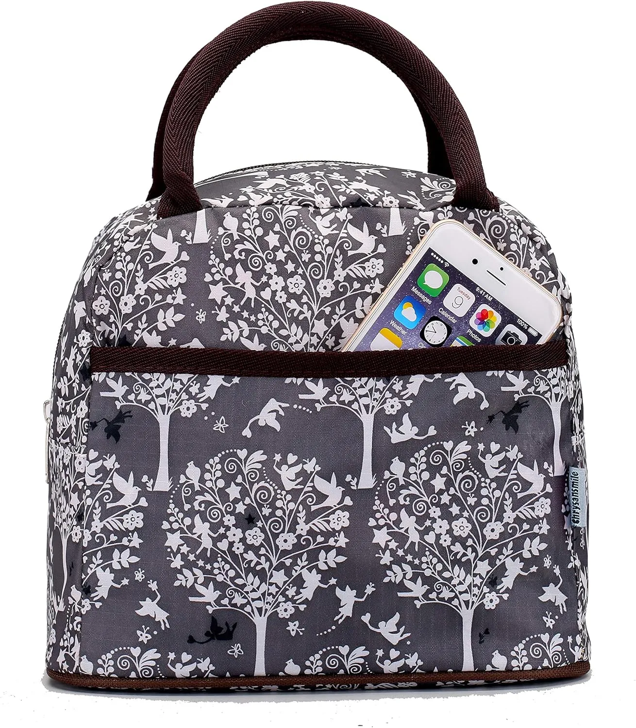 Chrysansmile Insulated Lunch Box for Women Small Lunch Bag Travel Cooler Bag Reusable Cute Lunch Tote for Work Picnic