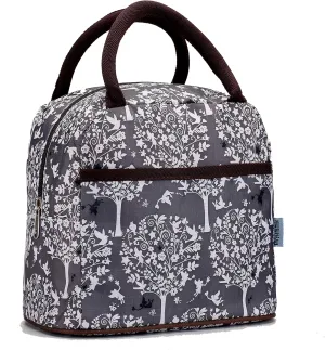 Chrysansmile Insulated Lunch Box for Women Small Lunch Bag Travel Cooler Bag Reusable Cute Lunch Tote for Work Picnic