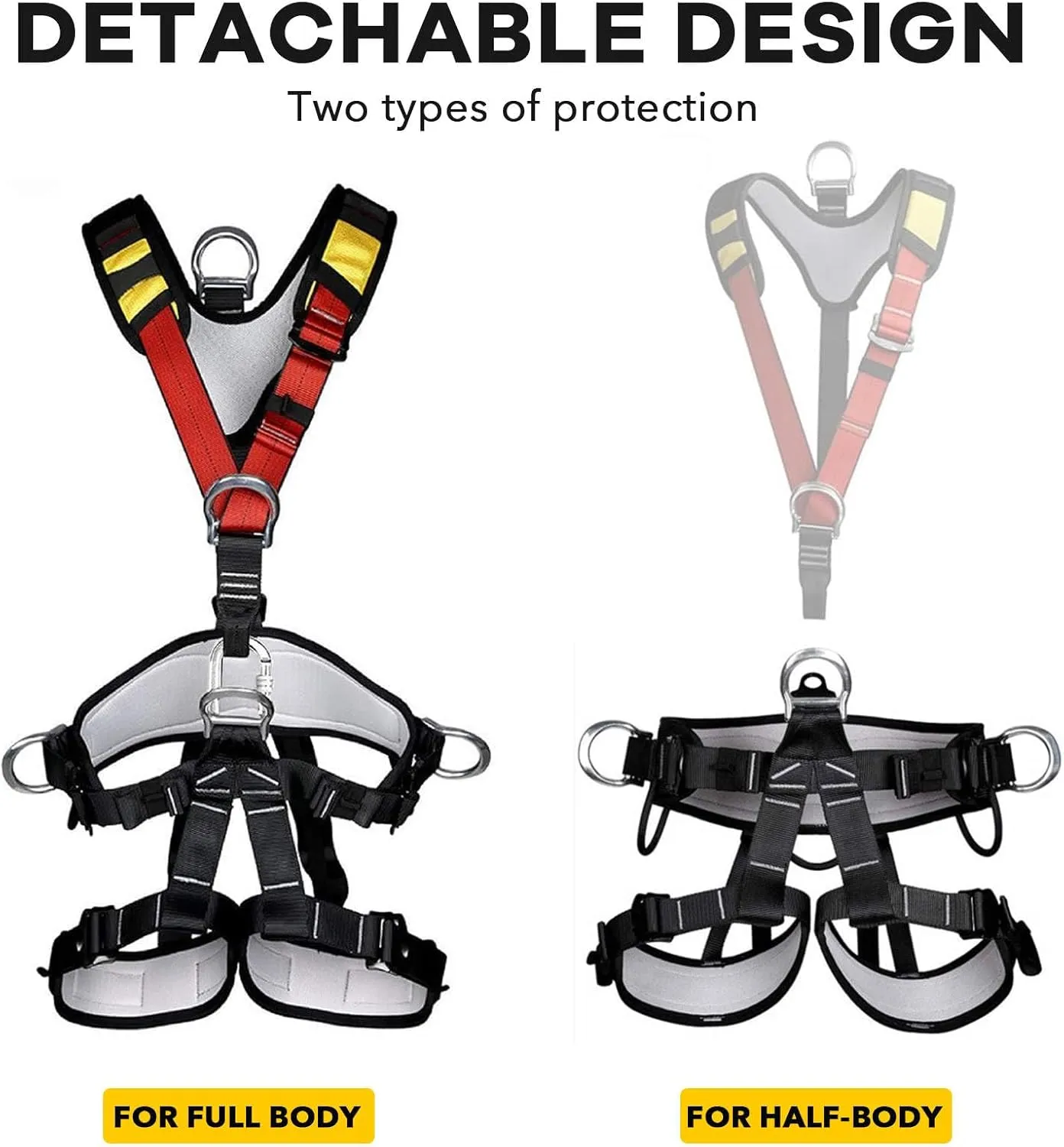 Climbing Seat Belt, Large Size Safety Belt Climbing Gear for Tree Climbing, Fire Rescue, Rappelling