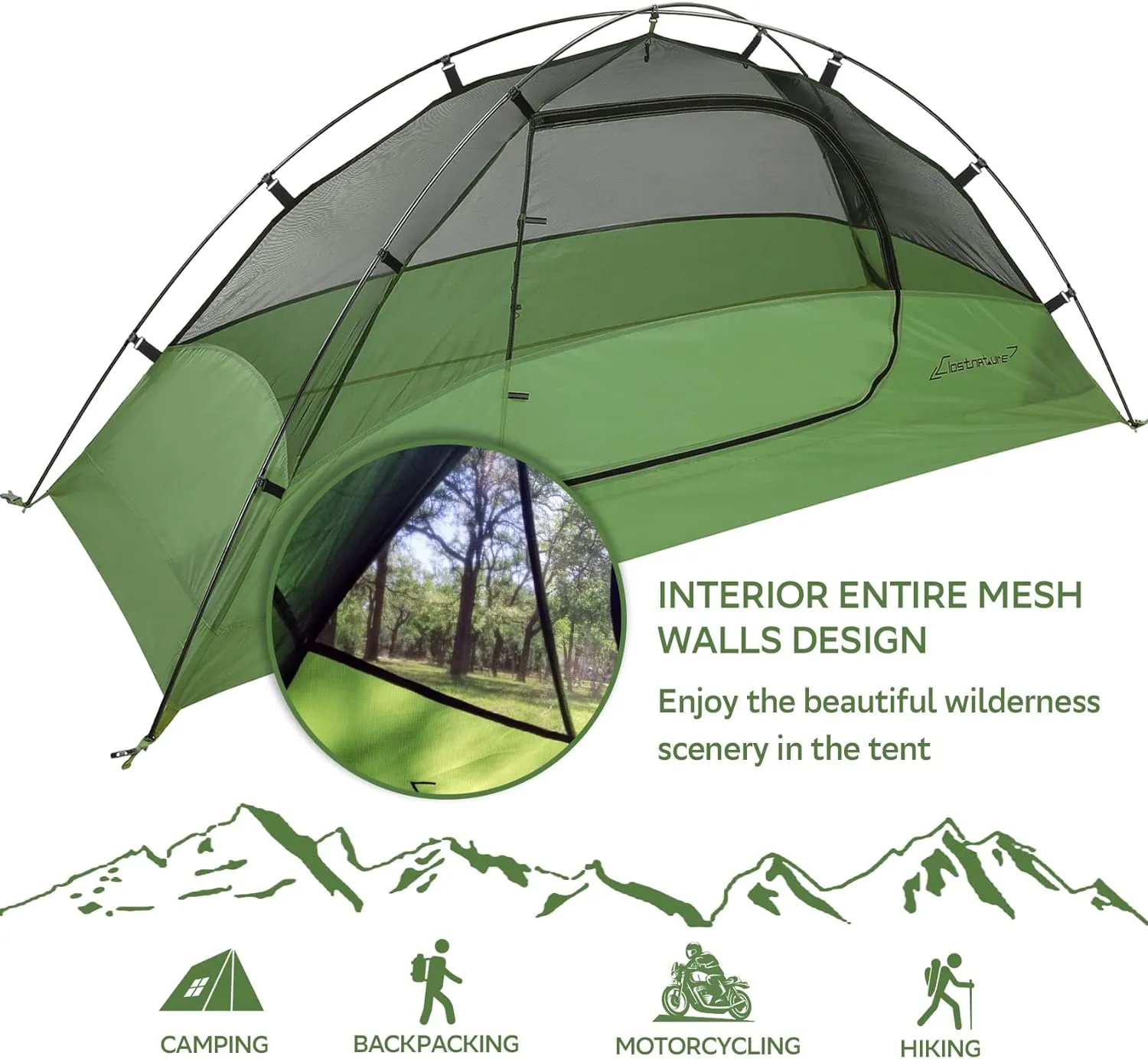 Clostnature Crux Lightweight Tent for Backpacking - 1/2/3/4 Person Ultralight Backpacking Tent, Waterproof Easy Setup Camping Tent, Hiking Tent for Outdoor, Hiking and Mountaineering