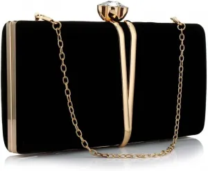 Clutch Bags for Women Vintage Evening HandBag Diamond Handbag Suede Velvet Purse With Detachable Chain Cocktail Purse