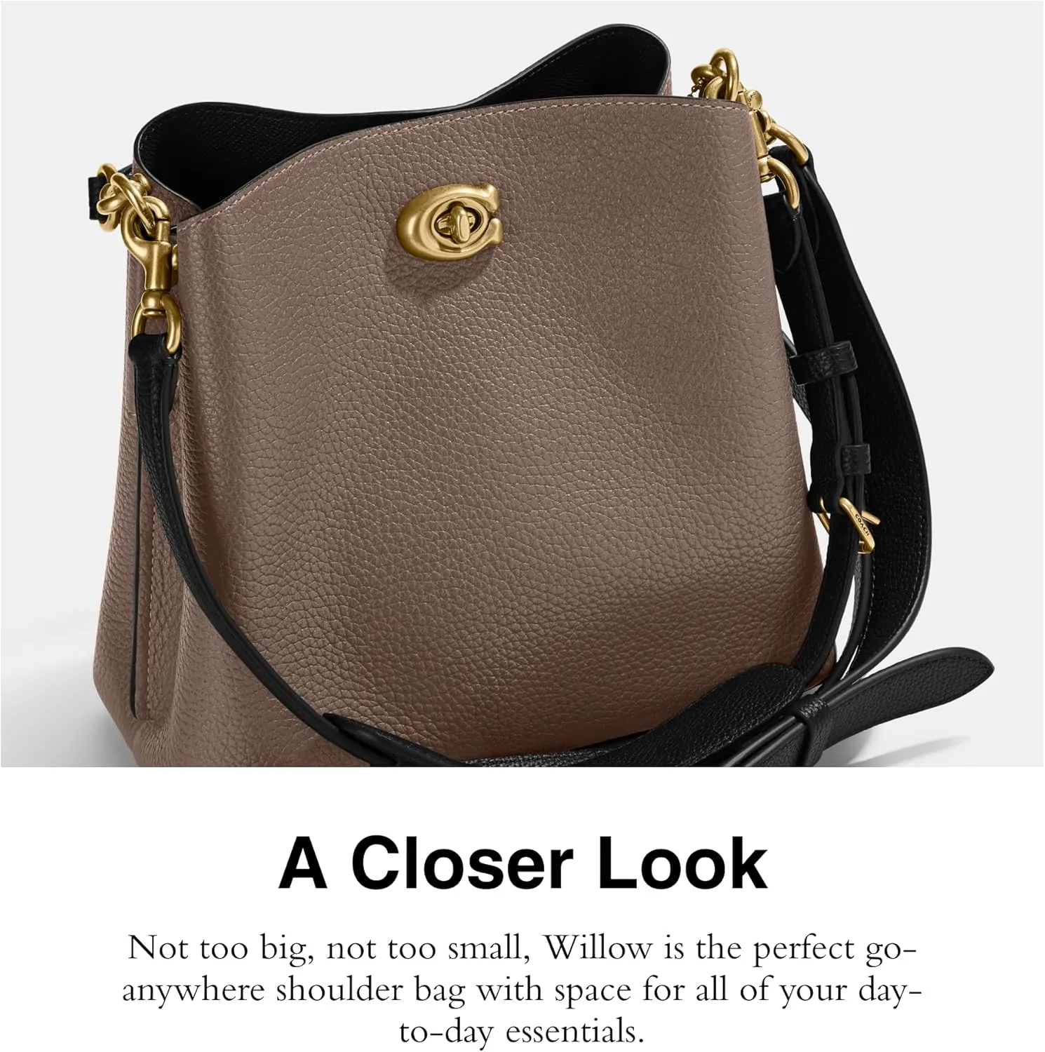 Coach Color-Block Leather Willow Bucket