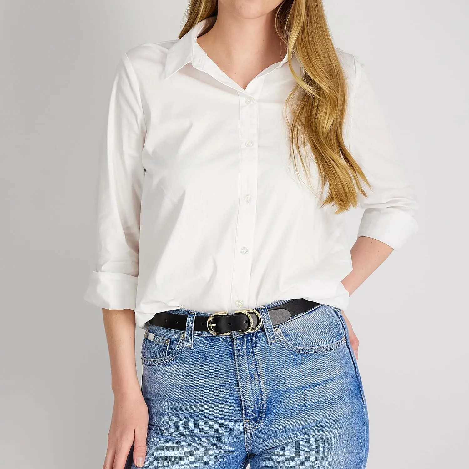 Cole Haan Women's Metal Loop Skinny Dress Belt