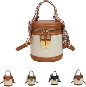 Colorblock Bucket Bag For Women, Upgraded Leather Bucket Handbags, Women's Crossbody Bag