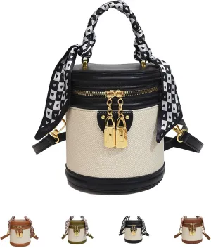 Colorblock Bucket Bag For Women, Upgraded Leather Bucket Handbags, Women's Crossbody Bag