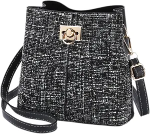 Cross Body Purse for Woman Trendy,Crossbody Bucket Bags-PU Leather with Adjustable Shoulder Strap, Multiple Pockets