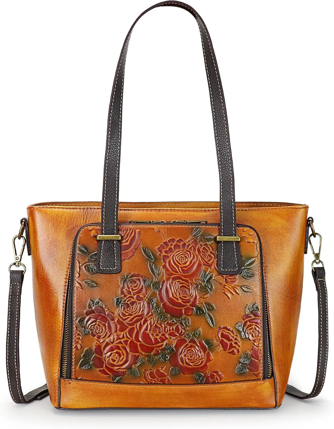 Crossbody Bag for Women Leather Shoulder Bag Top Handle Tote Purses Vintage Satchels Handbag Retro