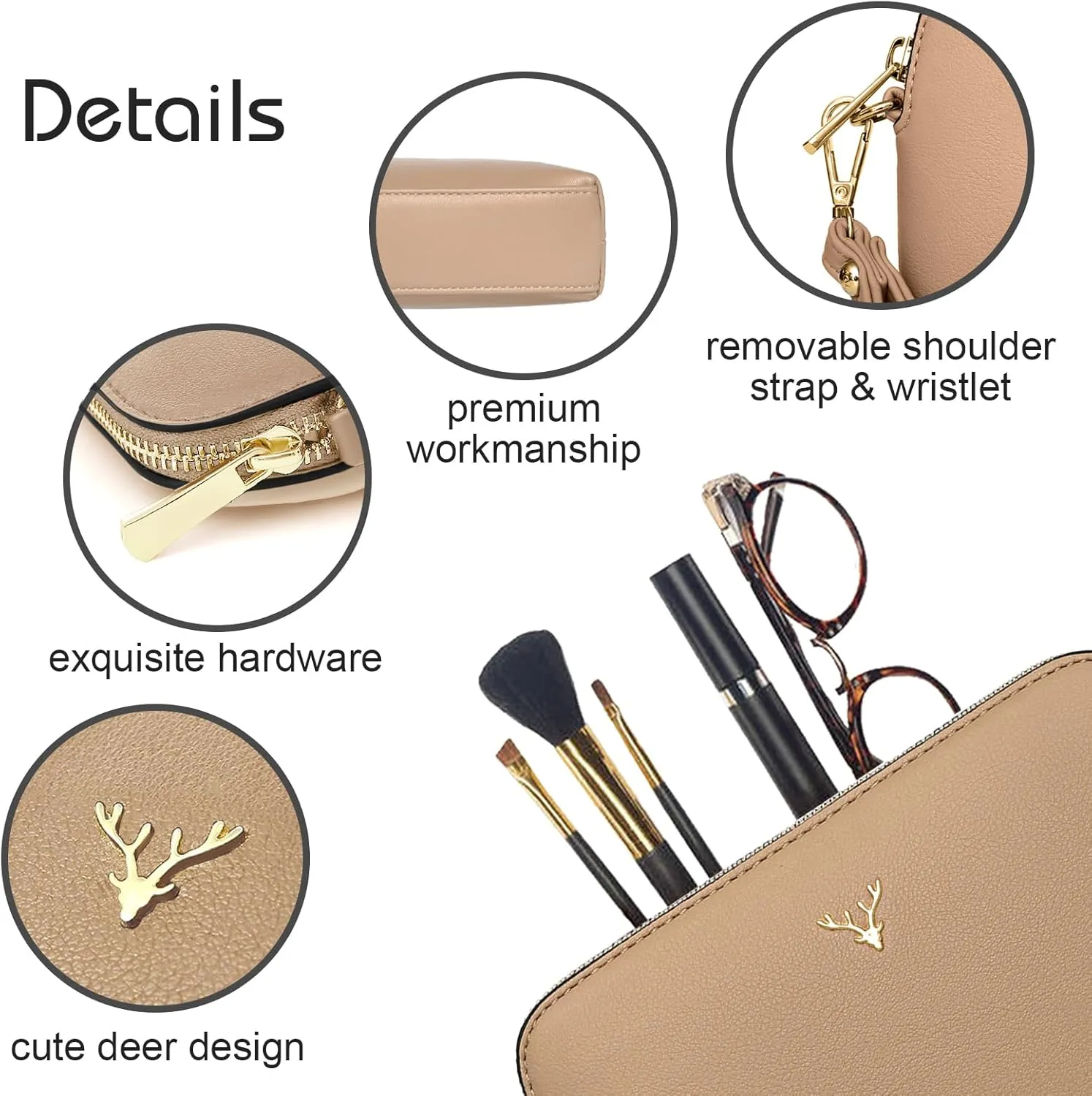 Crossbody Bag for Women, Vegan Leather Women Crossbody Purse Small Shoulder Handbags, Ladies Wristlet Clutch