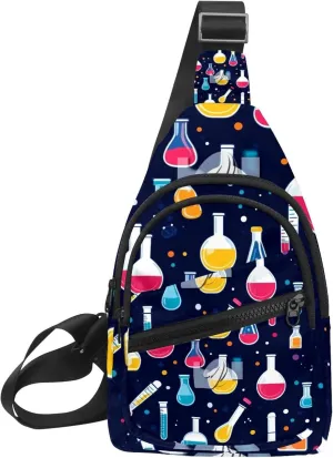 Crossbody Bags for Women Cross Body Bag for Woman Sling Bag Crossbody Bag Bright and colorful chemical glassware (5) Sling Backpack Travel