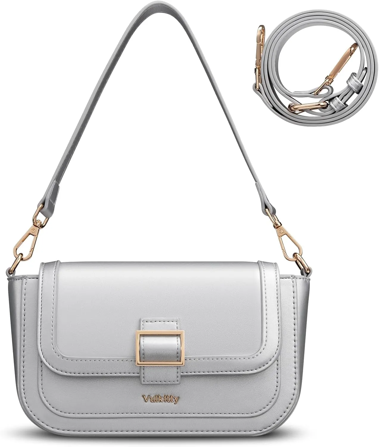 Crossbody Bags for Women Leather Shoulder Bag Women Purse and Handbags with 2 Removable Straps