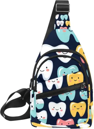 Crossbody Bags for Women Men simple daily dental care Sling Bag Bakpack Casual Chest Bag with Convertible Shoulder Strap