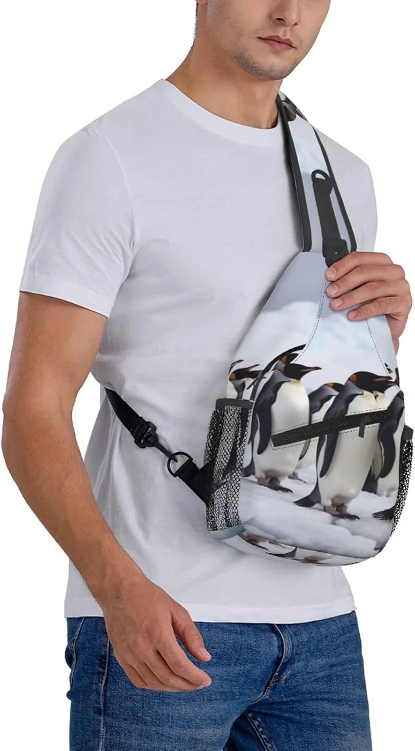 Crossbody Bags for Women Men Trendy Sling Bag Casual Chest Bag Moon Flowers and Butterflies Shoulder Bag for Travel