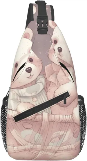 Crossbody Bags for Women Men Trendy Sling Bag Casual Chest Bag Yellow Pattern Shoulder Bag for Travel Sport
