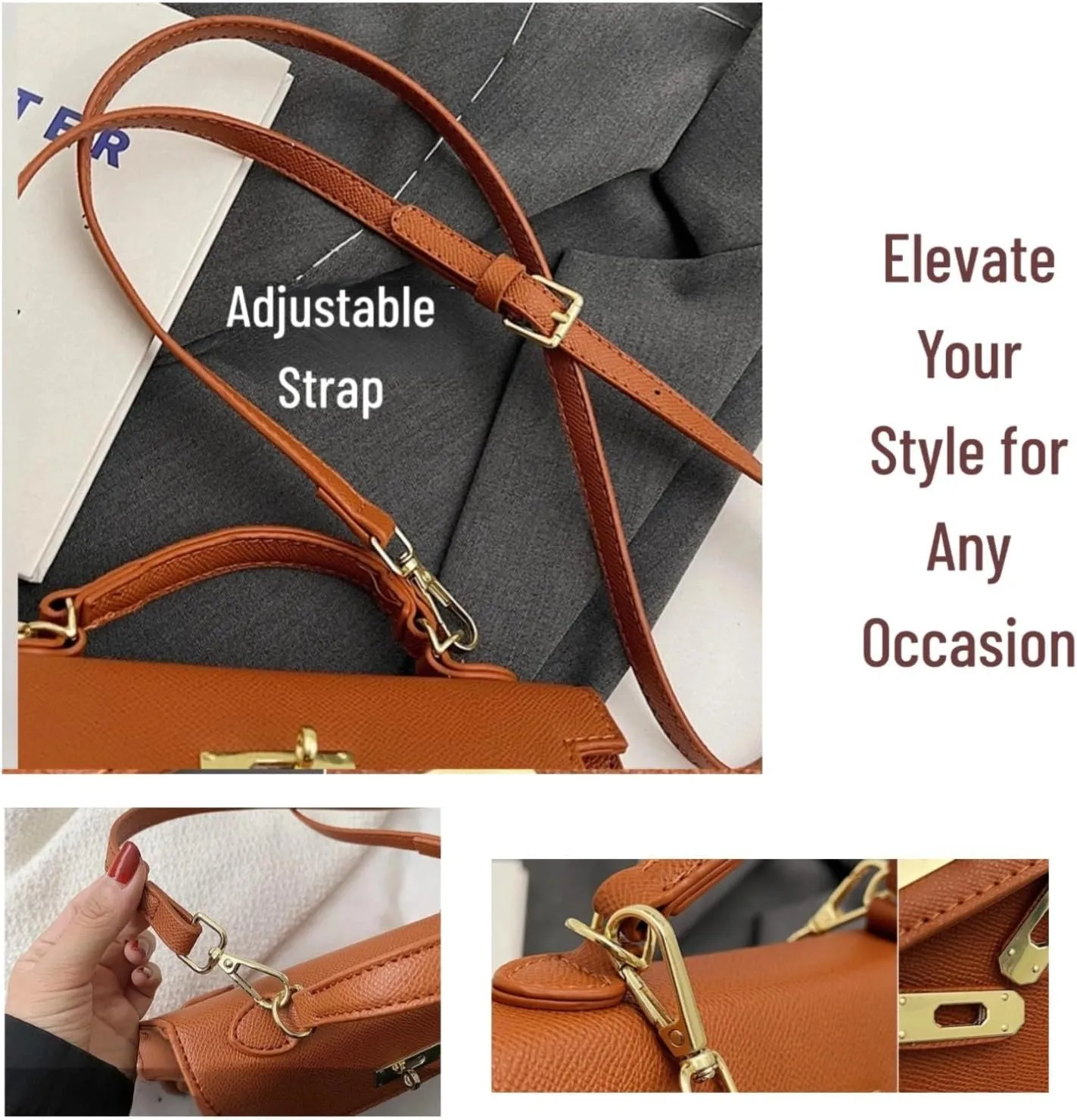 Crossbody Bags For Women PU Leather Trendy Shoulder Bag with Adjustable Strap Cross Body Bag Women's Handbags Purse