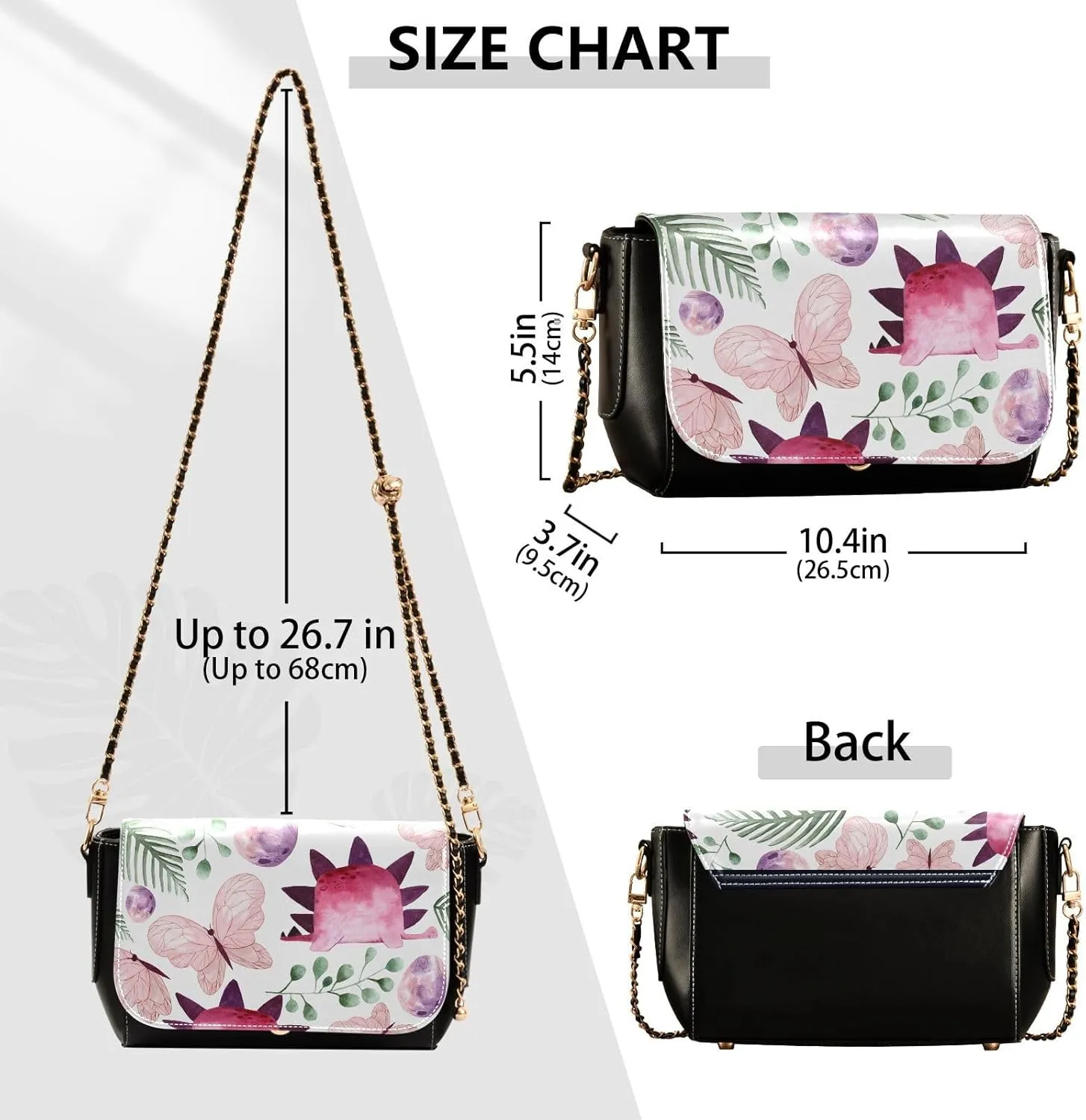 Crossbody Bags for Women Trendy Women's Black Shoulder Bag Small PU Leather Flap Cross Body Bag Handbags