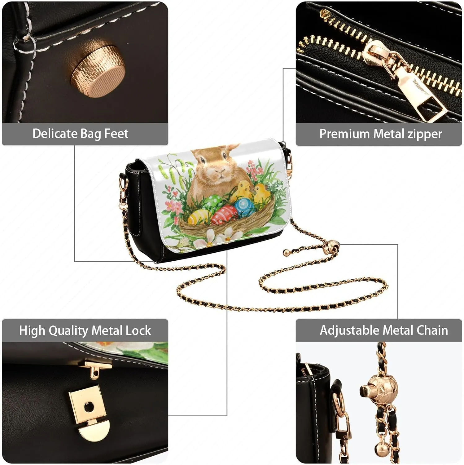 Crossbody Bags for Women Trendy Women's Black Shoulder Bag Small PU Leather Flap Cross Body Bag Handbags