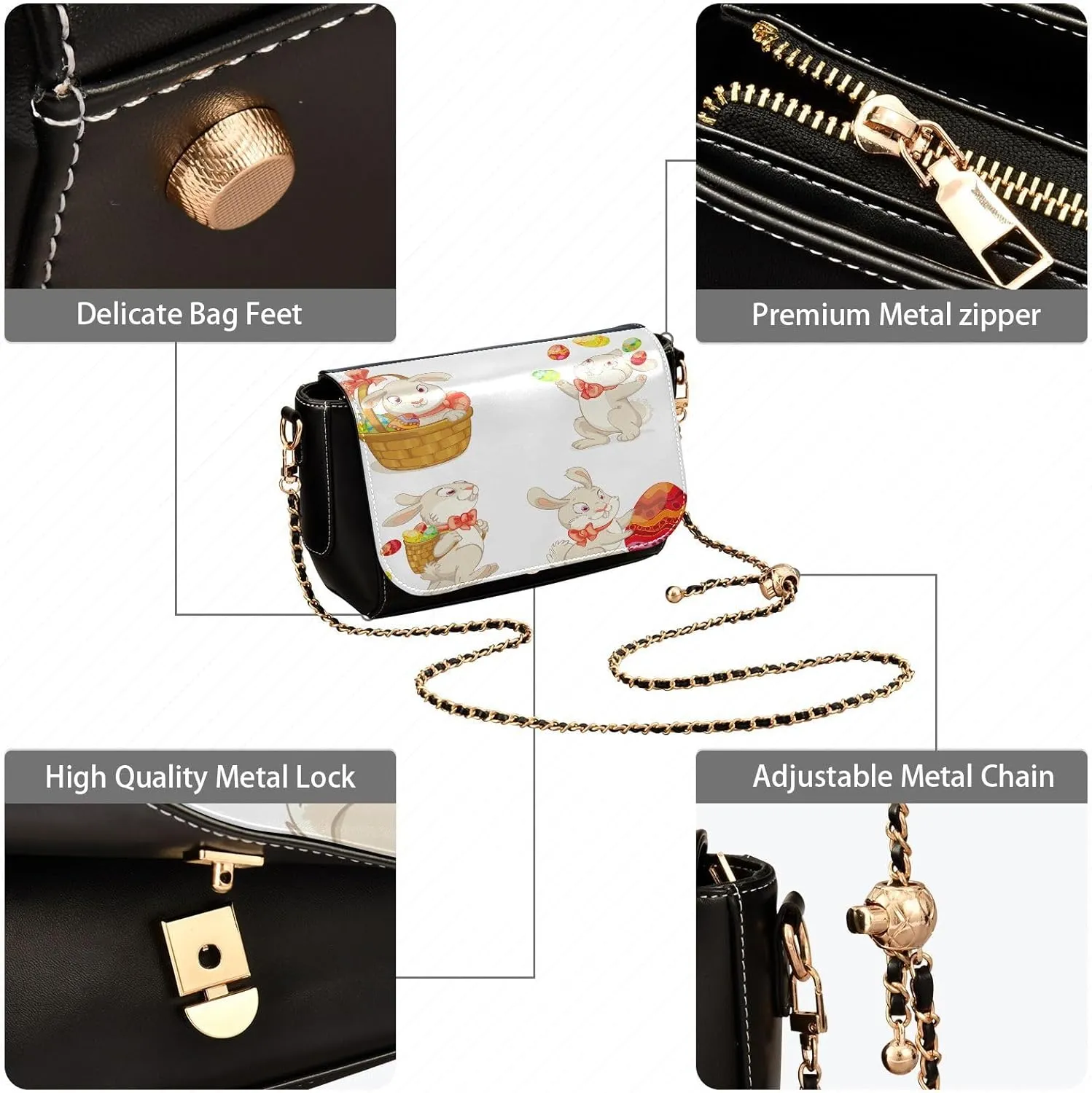 Crossbody Bags for Women Trendy Women's Black Shoulder Bag Small PU Leather Flap Cross Body Bag Handbags