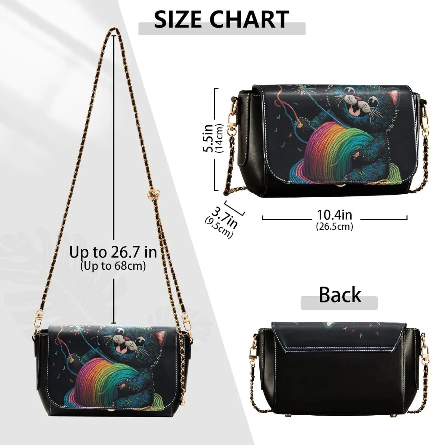 Crossbody Bags for Women Trendy Women's Black Shoulder Bag Small PU Leather Flap Cross Body Bag Handbags