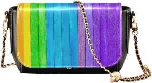 Crossbody Bags for Women Trendy Women's Black Shoulder Bag Small PU Leather Flap Cross Body Bag Handbags