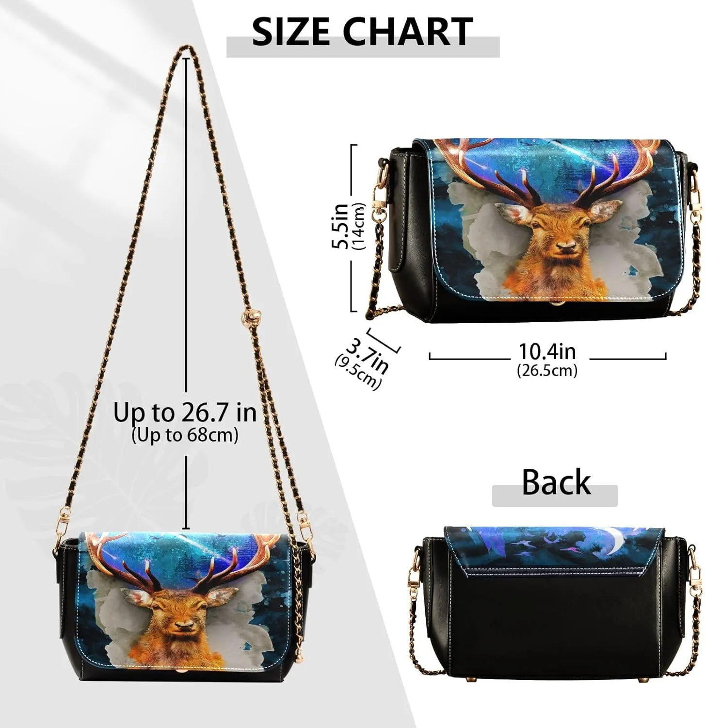 Crossbody Bags for Women Trendy Women's Black Shoulder Bag Small PU Leather Flap Cross Body Bag Handbags